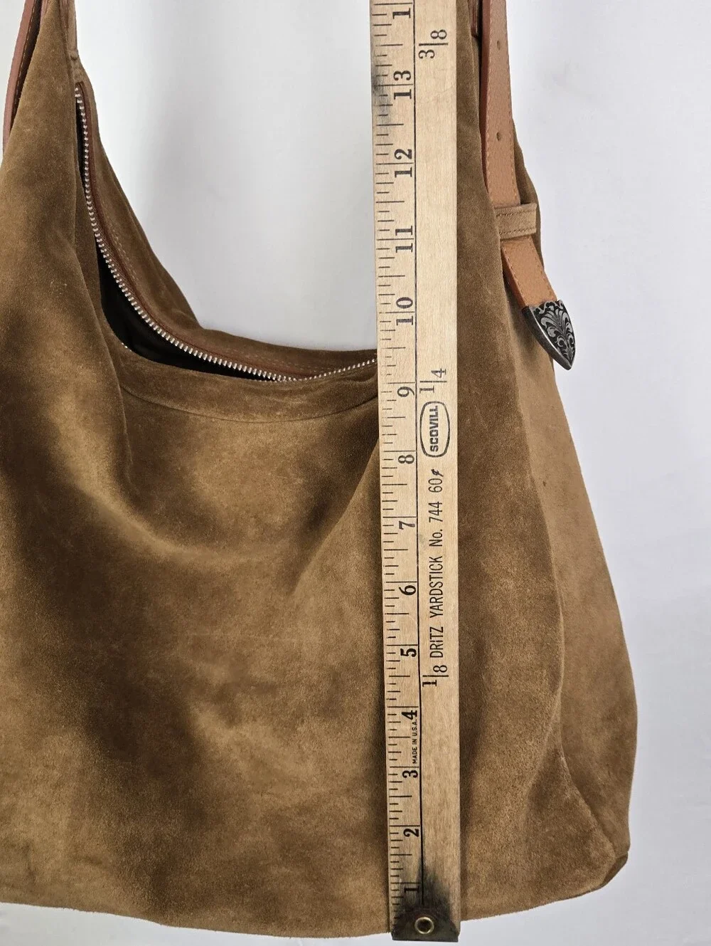 Sundance suede hobo Western Belt Buckle Strap Italy Made. Purse